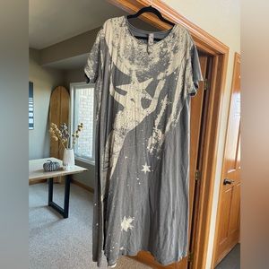 Magnolia Pearl dress grey space disco T cotton jersey